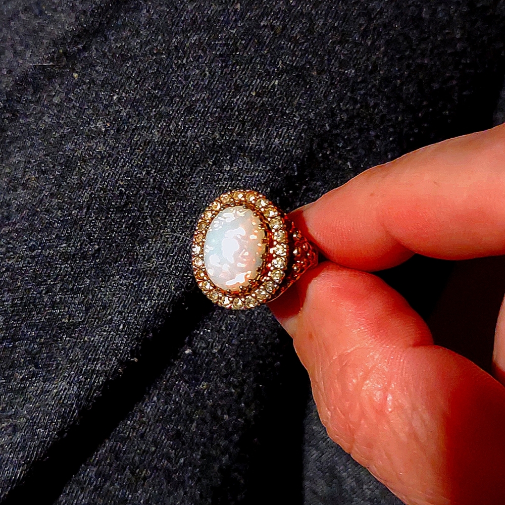 Vintage 18kgp PEARL SPARKLE RING